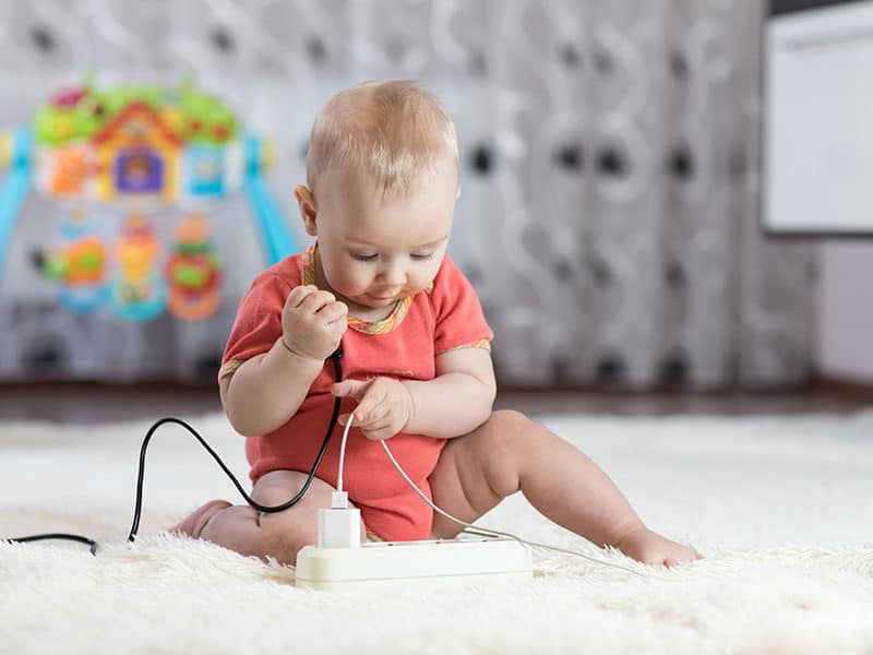 Baby Toddler Playing on Carpet