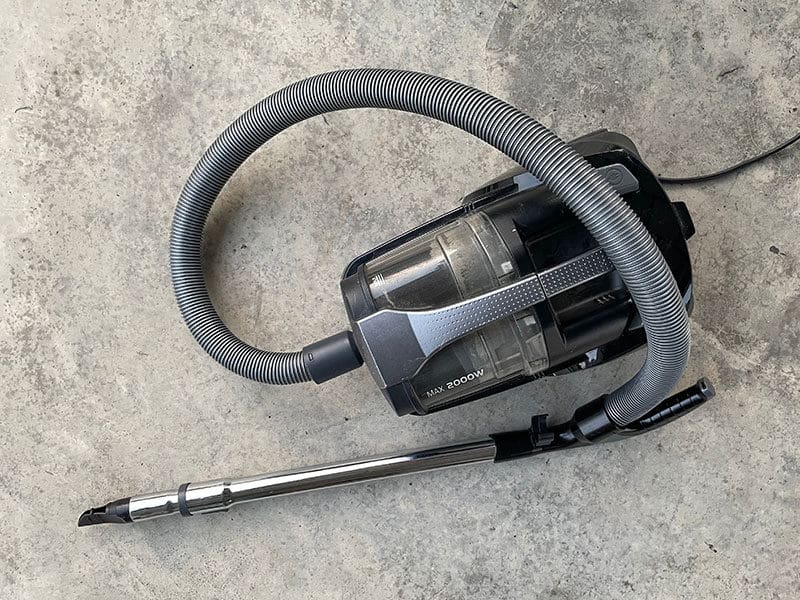 Vacuum Cleaning on Concrete Floor