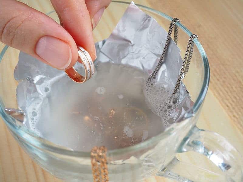 Women Cleaning Gold Silver Jewelry