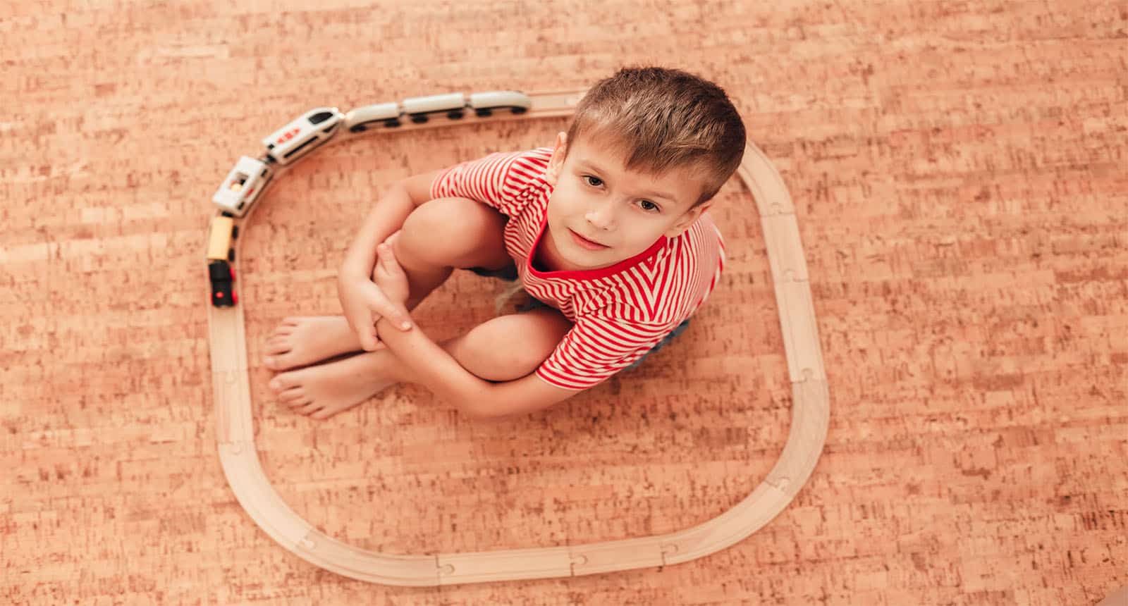 Adorable Boy Sitting